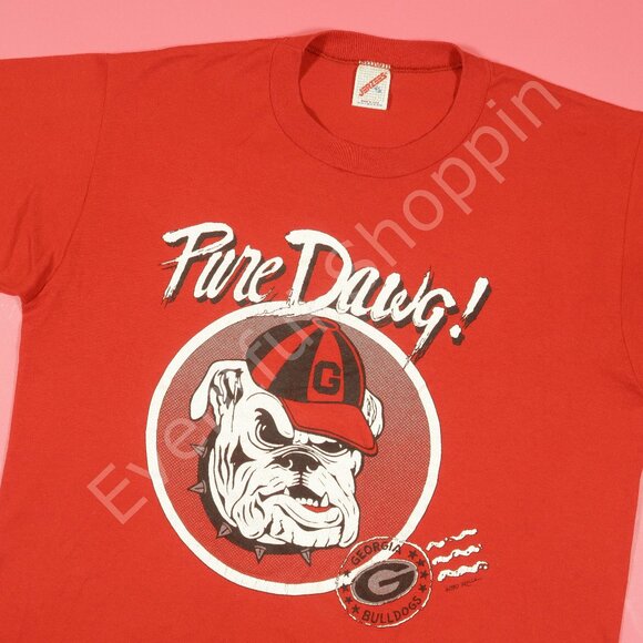 Jerzees Other - Georgia Bulldogs Shirt Mens XL Red Vintage Single Stitch Pure Dawg 90s